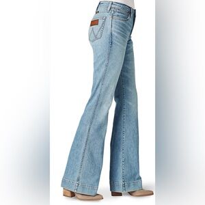 Wrangler Medium Blue High Rise Trousers